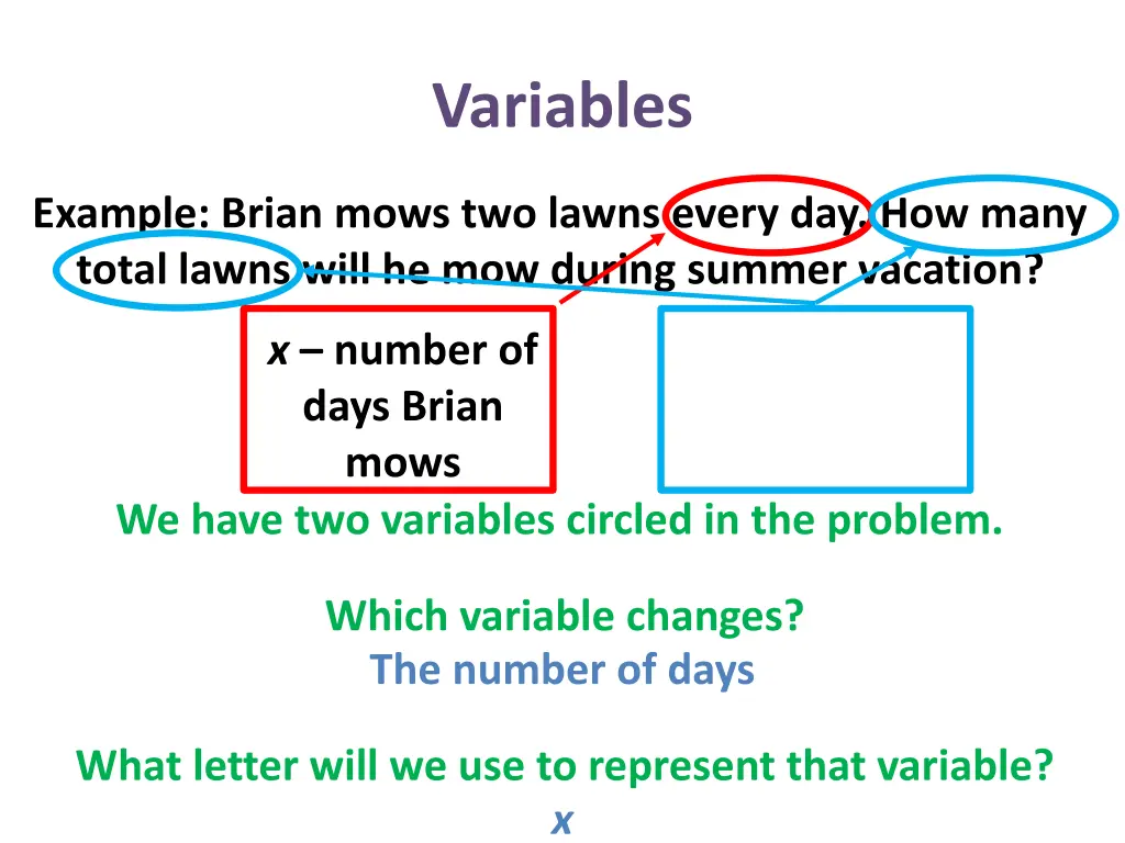 variables 12