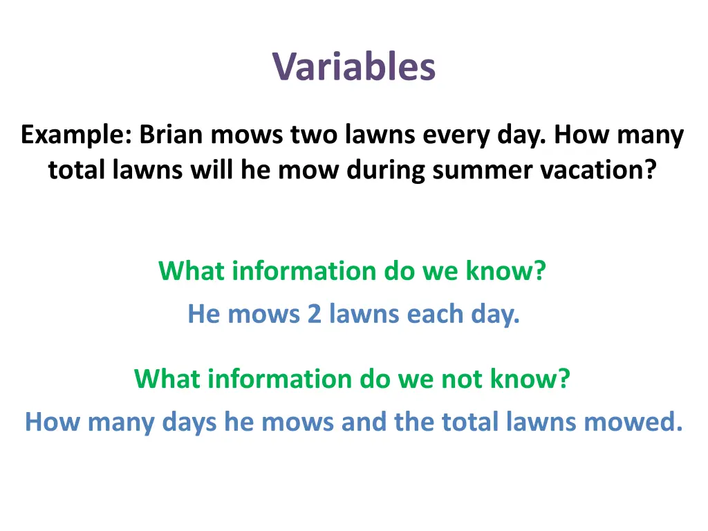 variables 2