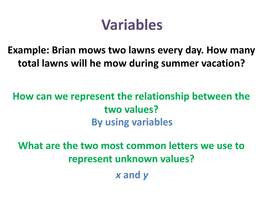 variables 3