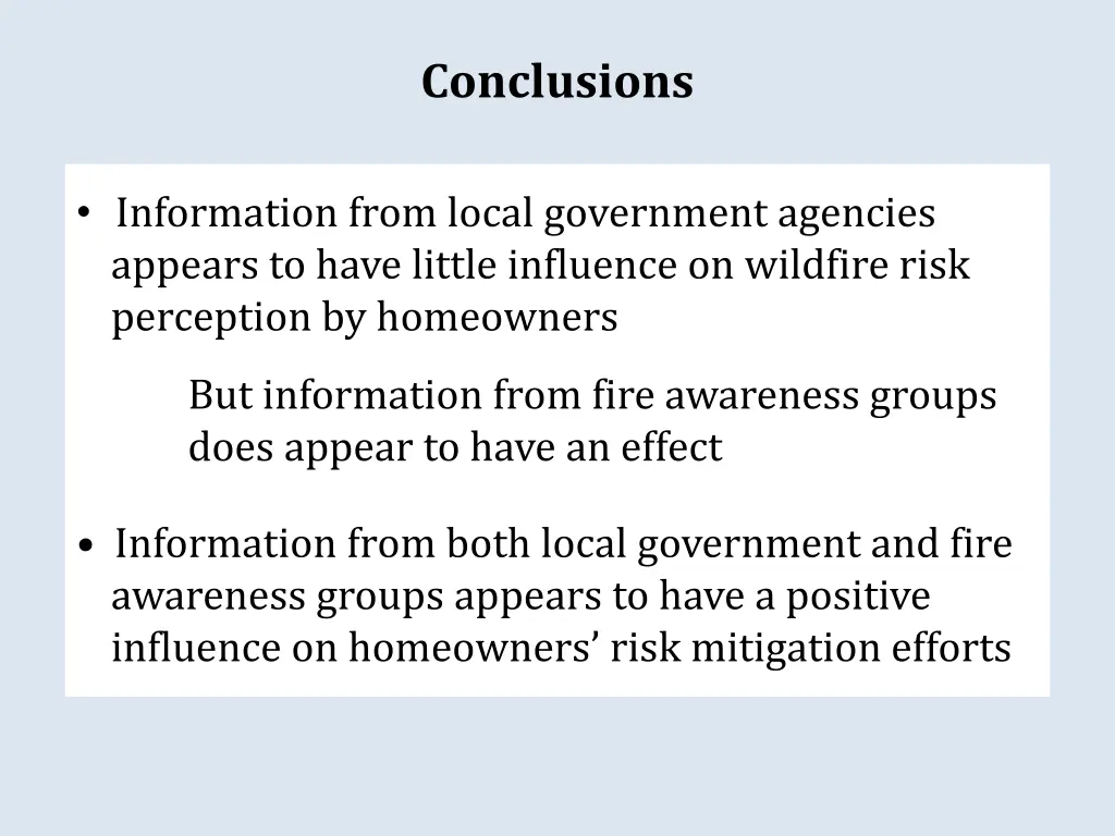 conclusions 1