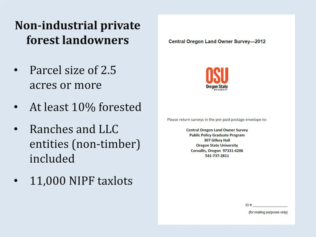 non industrial private forest landowners