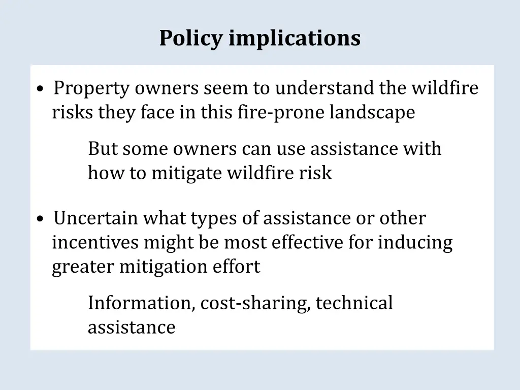 policy implications