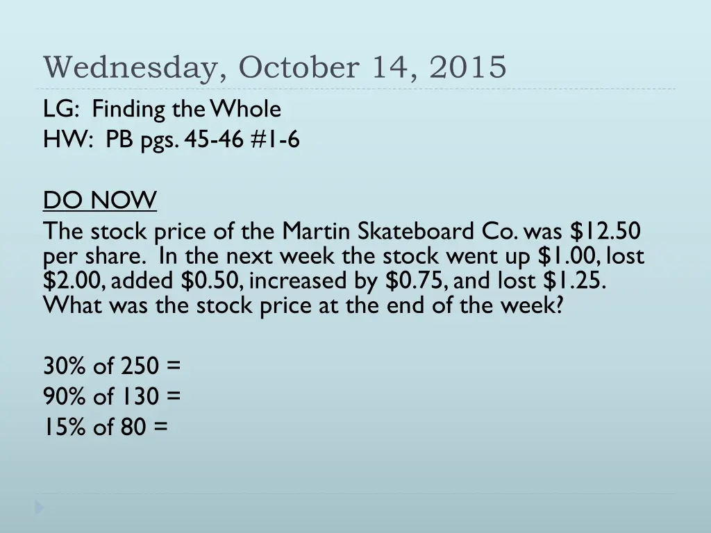 wednesday october 14 2015 lg finding the whole