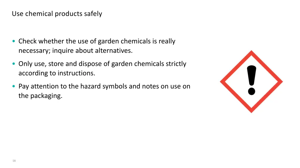 use chemical products safely