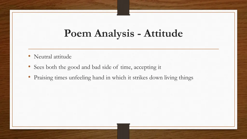 poem analysis attitude