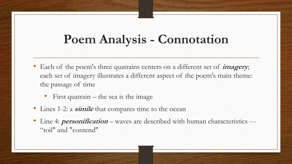 poem analysis connotation