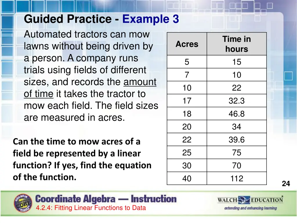 guided practice example 3 automated tractors