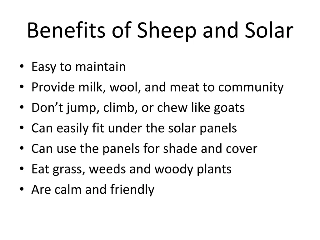 benefits of sheep and solar