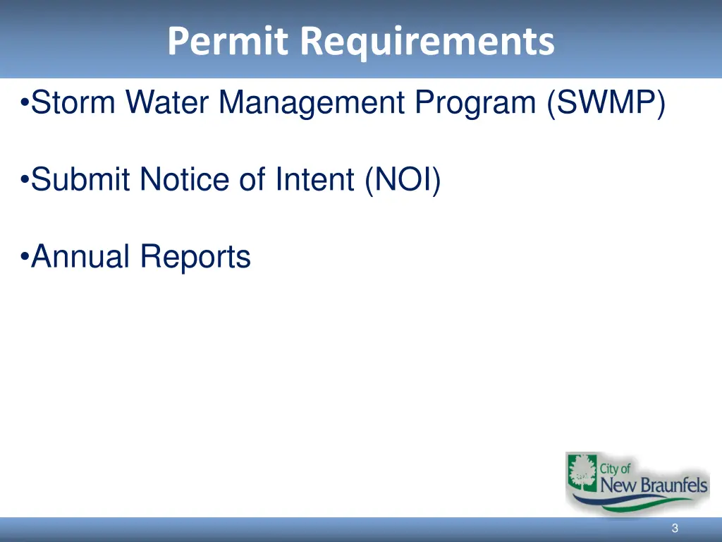 permit requirements