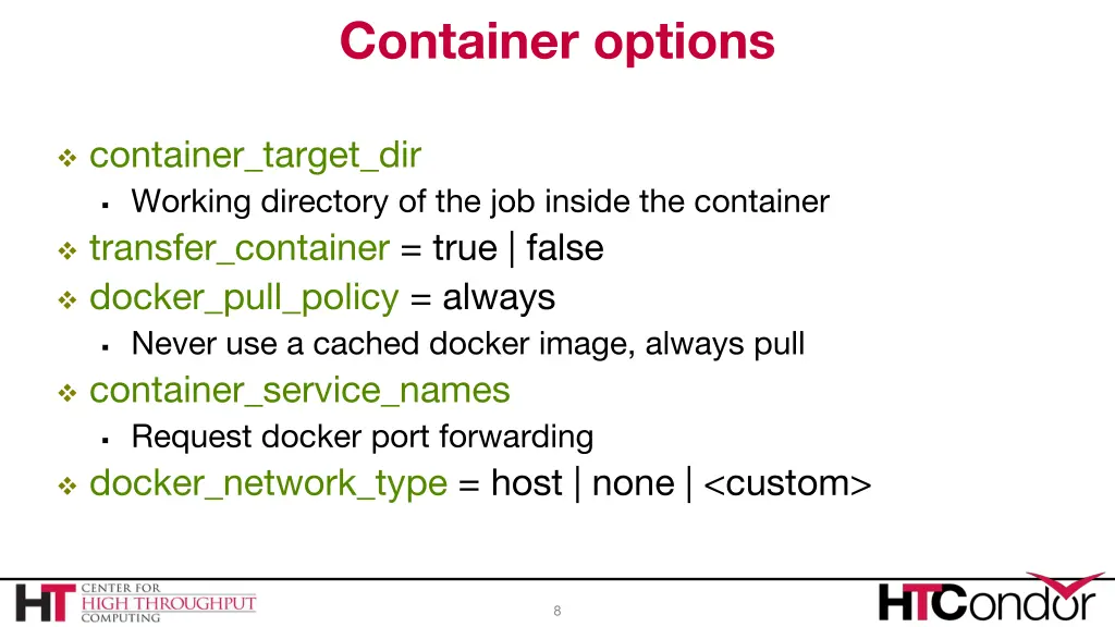 container options