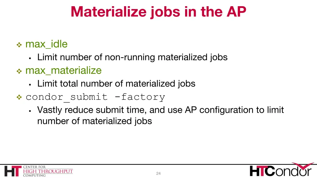 materialize jobs in the ap