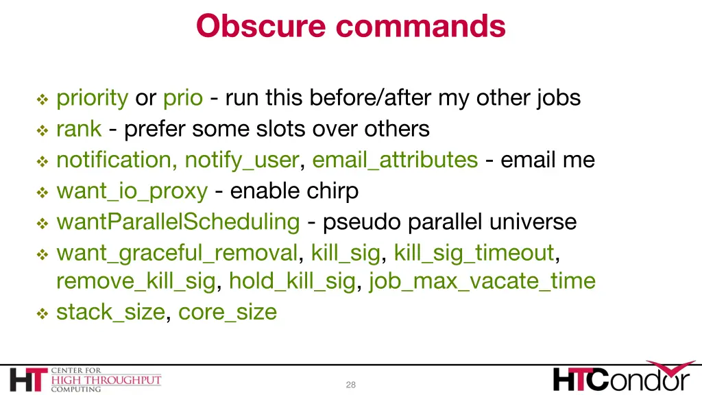 obscure commands