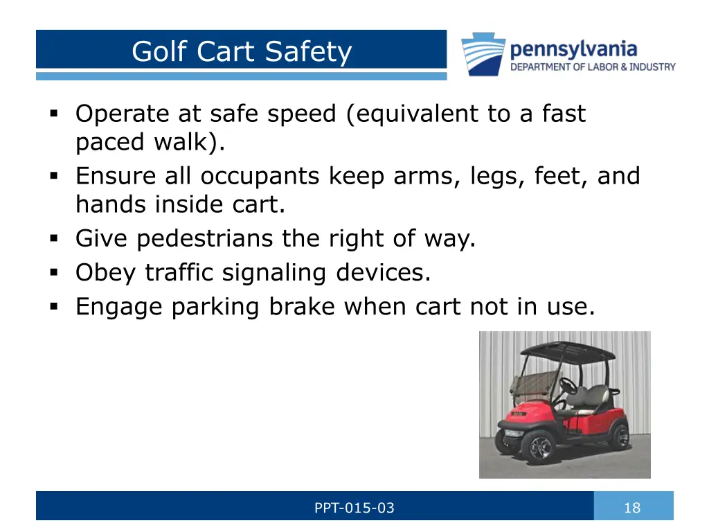 golf cart safety