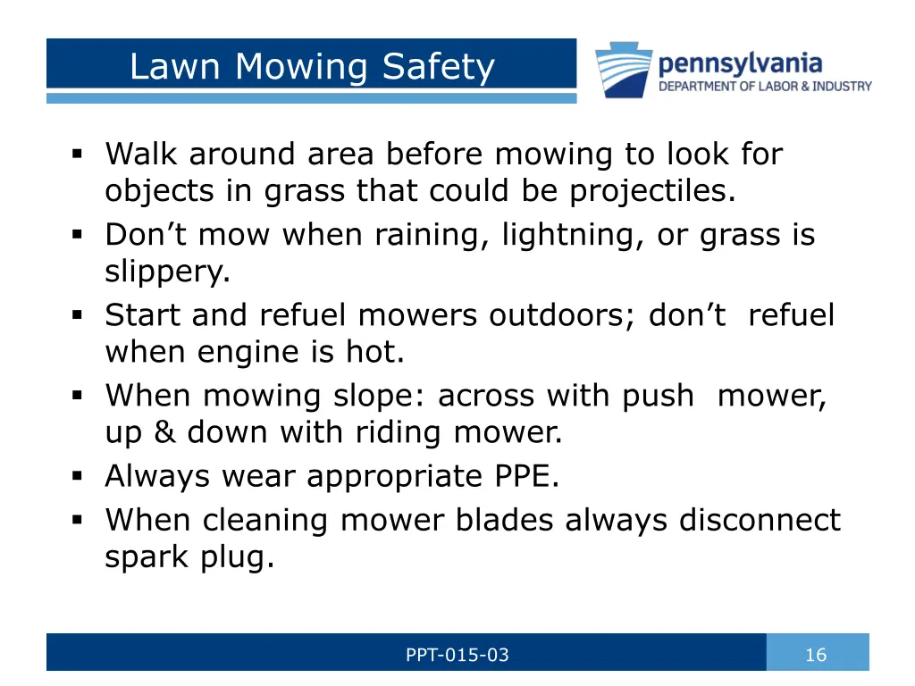 lawn mowing safety