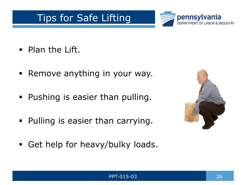 tips for safe lifting