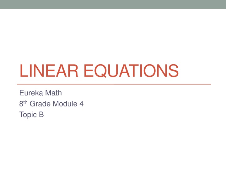 linear equations