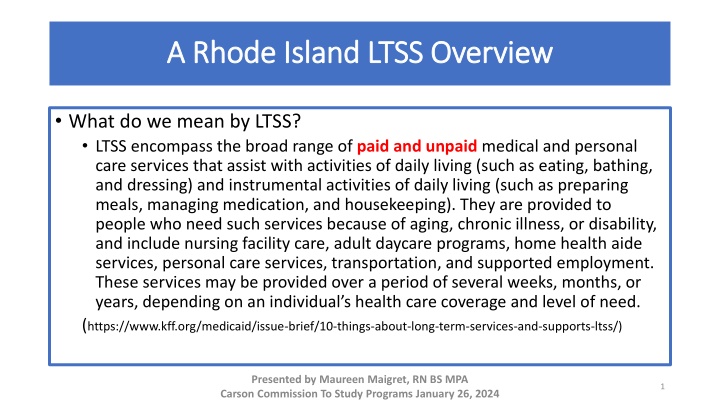 a rhode island ltss overview a rhode island ltss