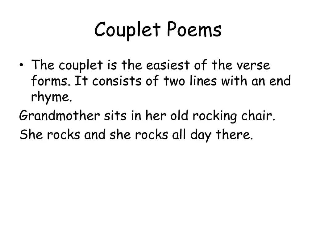 couplet poems