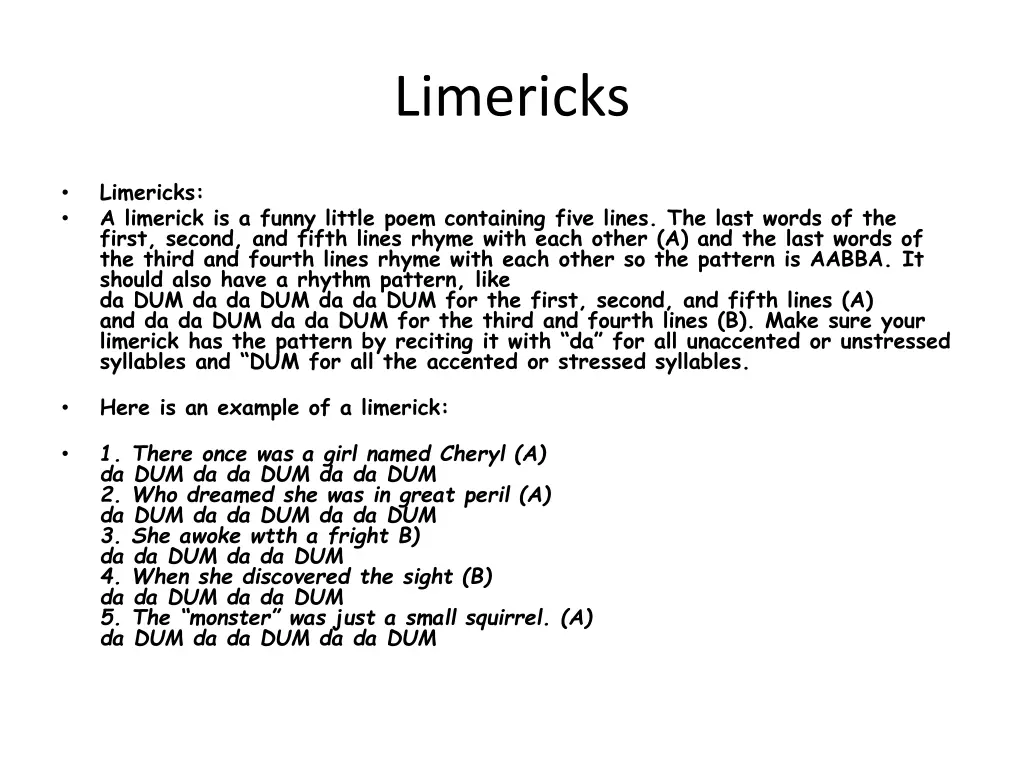 limericks