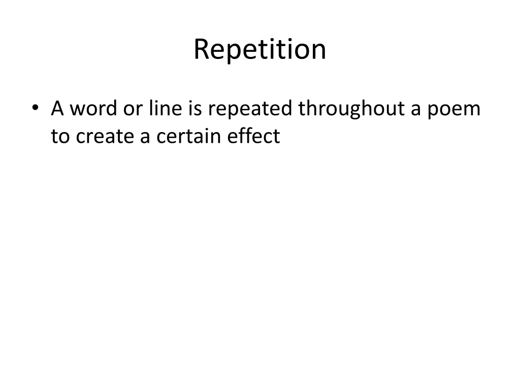 repetition