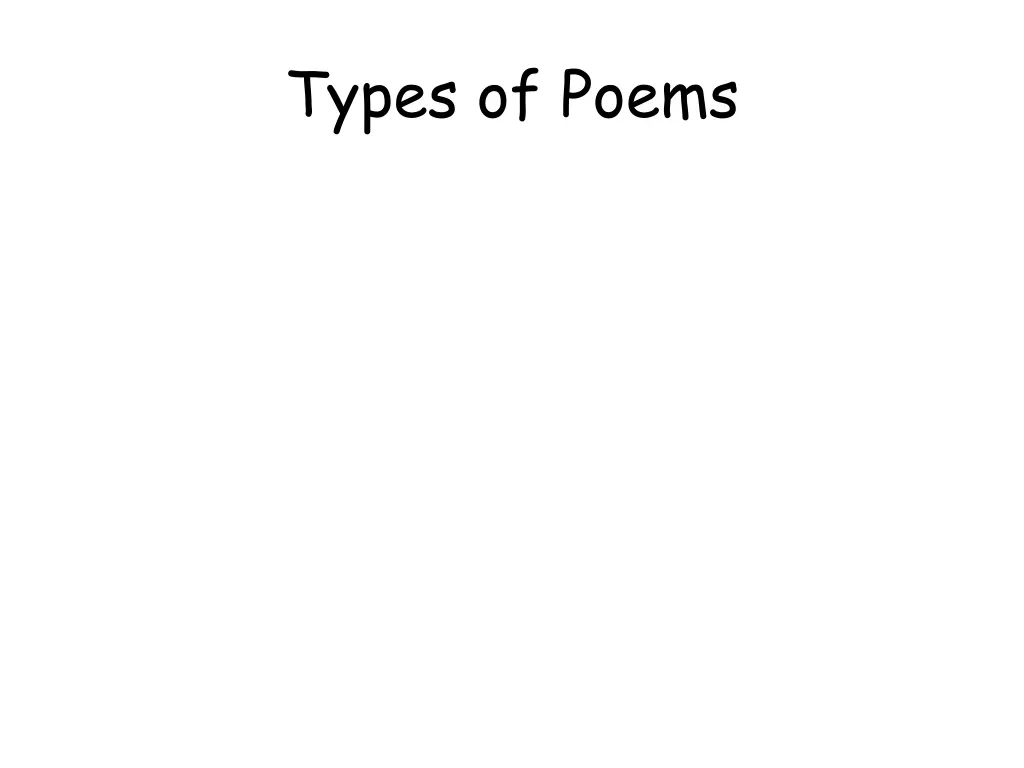 types of poems