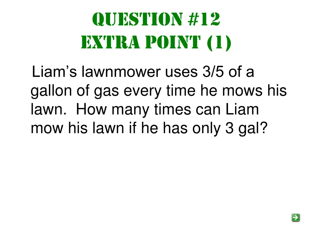 question 12 extra point 1