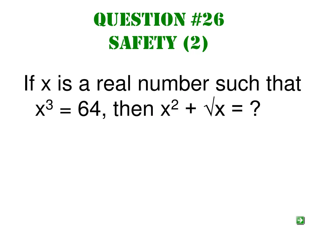 question 26 safety 2