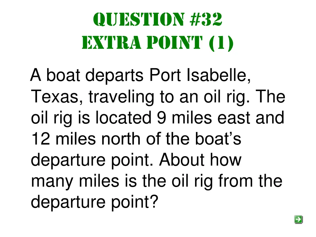 question 32 extra point 1