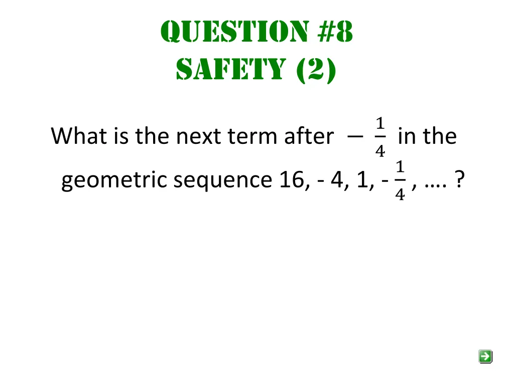 question 8 safety 2