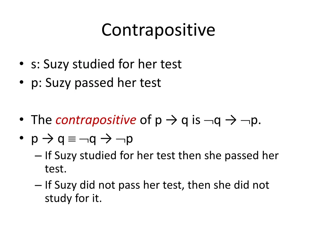 contrapositive