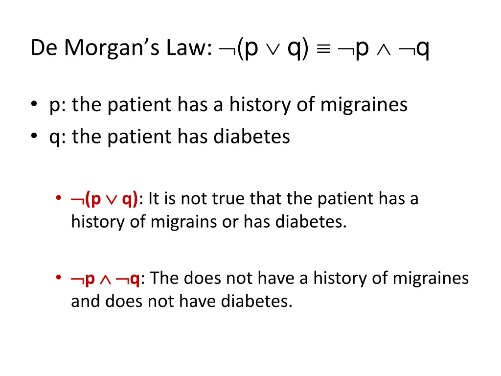 de morgan s law p q p q 1