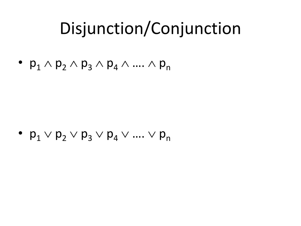 disjunction conjunction