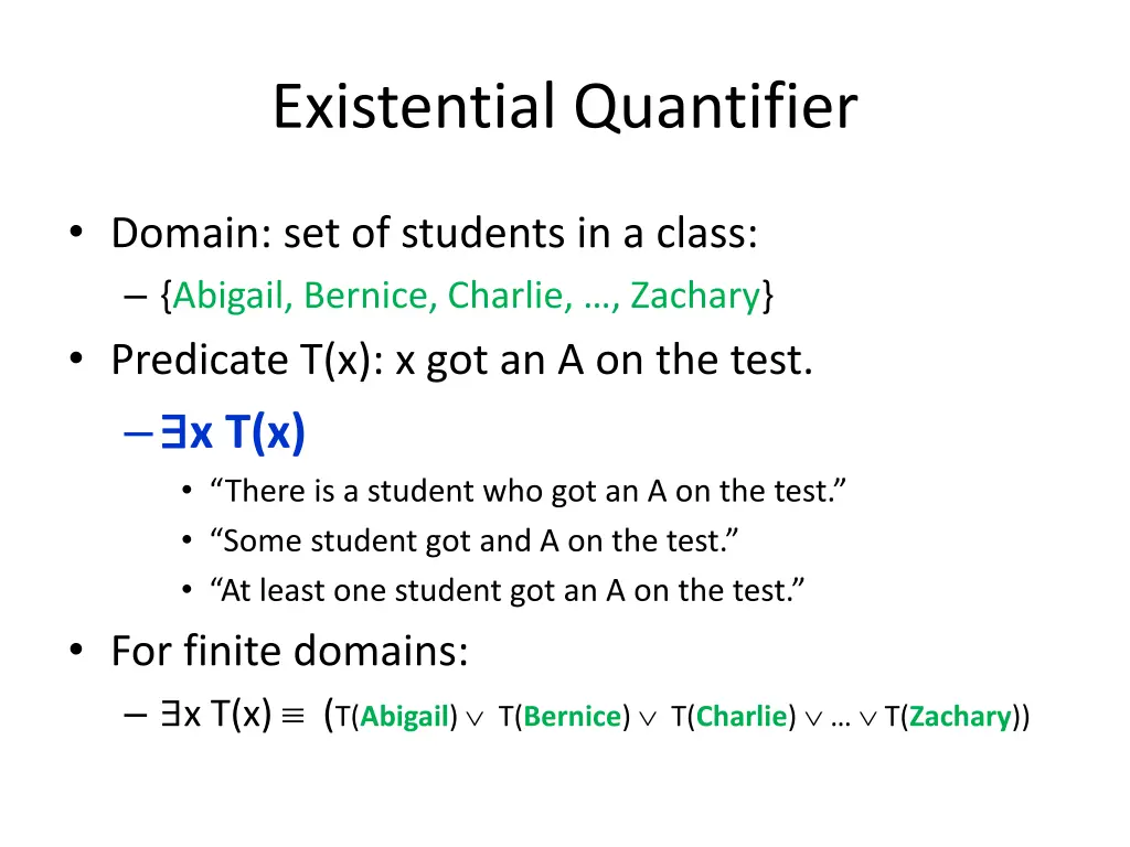 existential quantifier