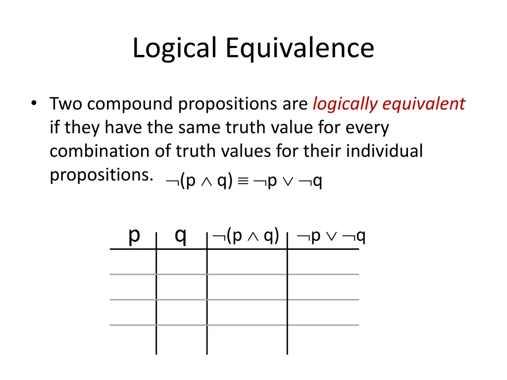 logical equivalence