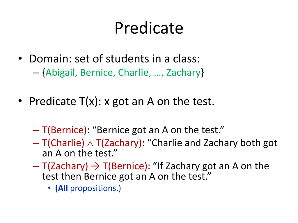 predicate 1