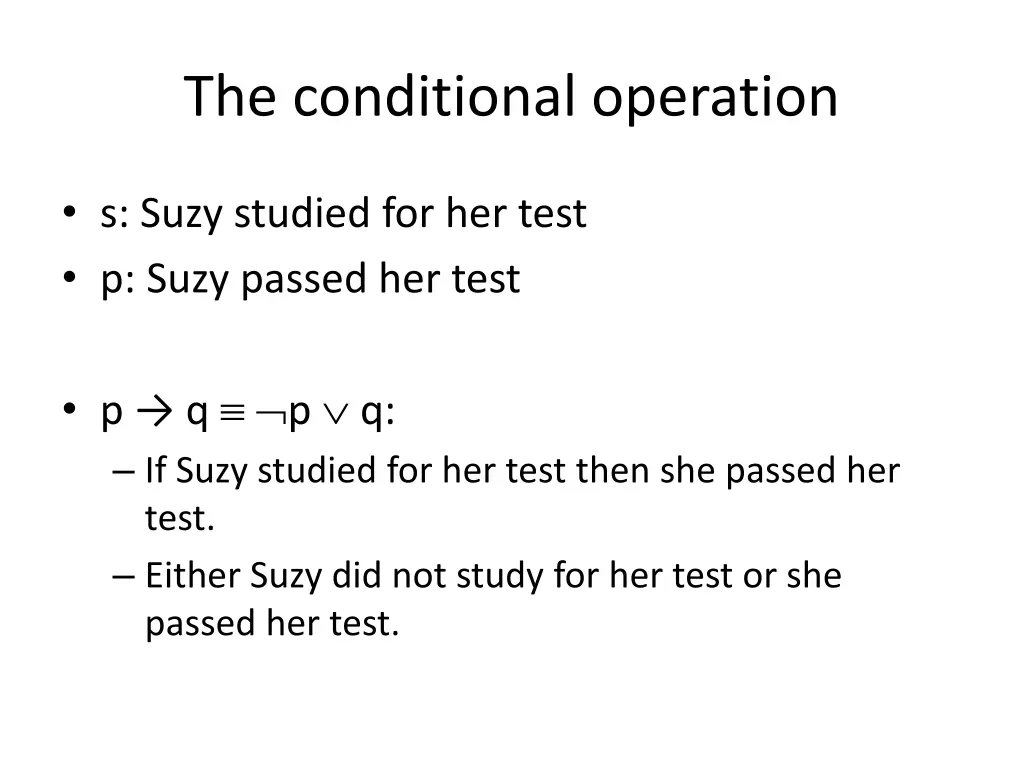 the conditional operation 2