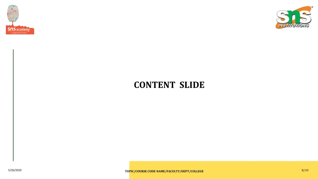 content slide