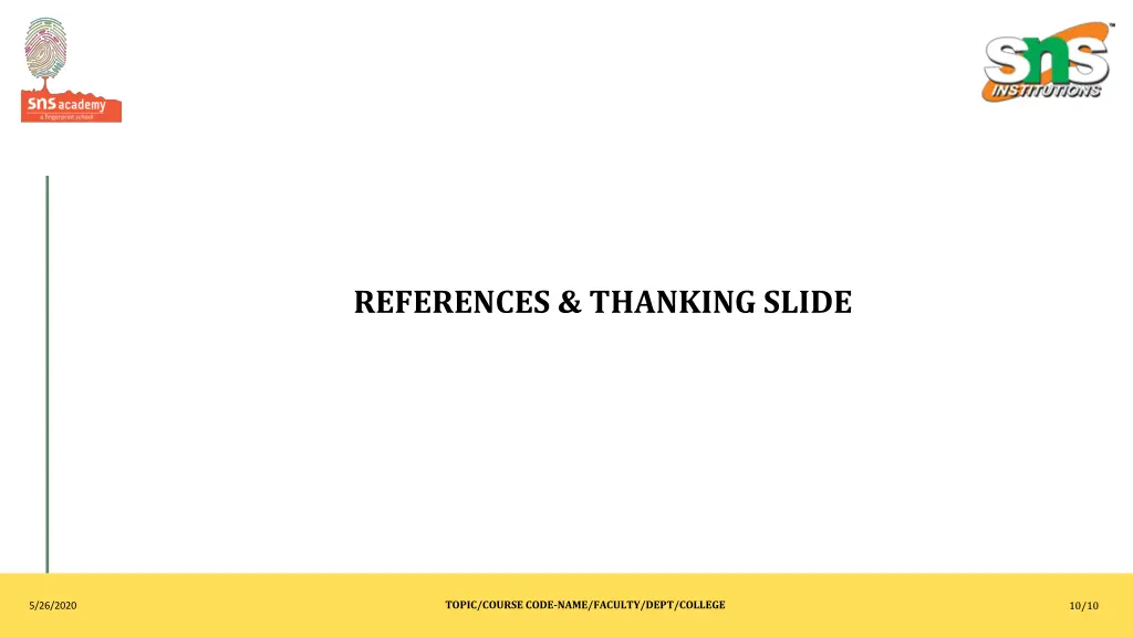 references thanking slide