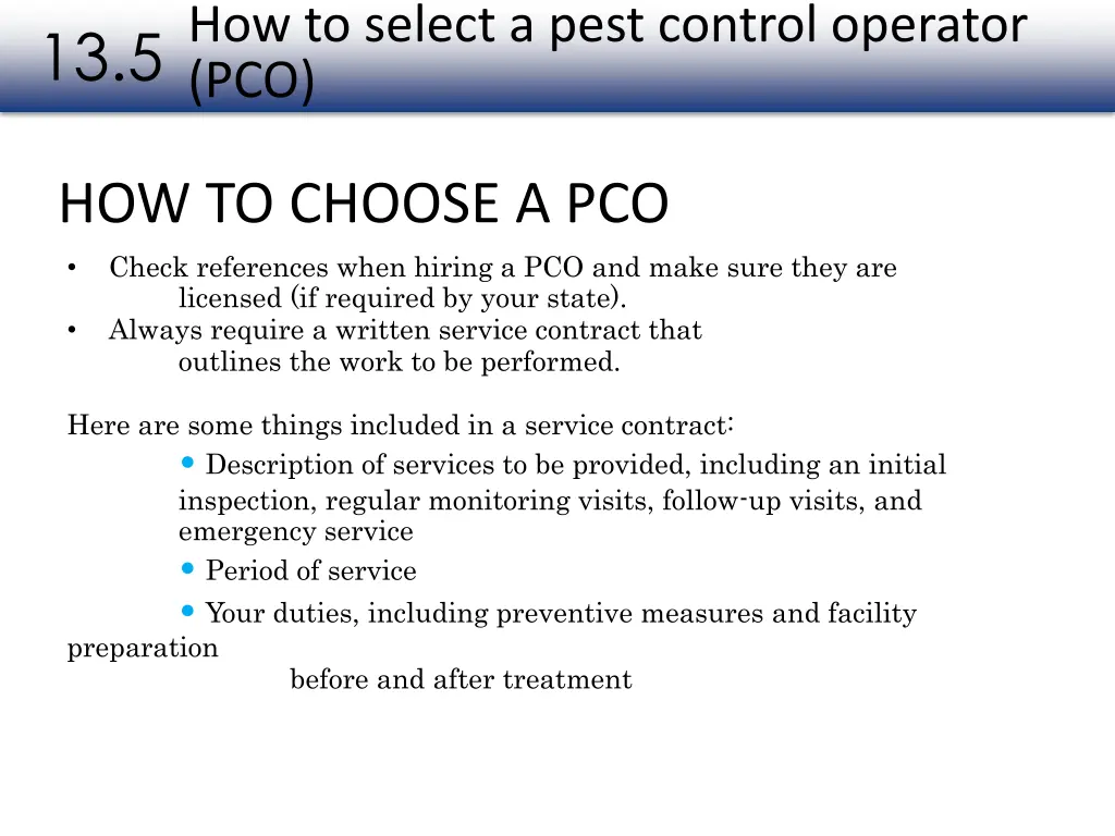 how to select a pest control operator pco 1