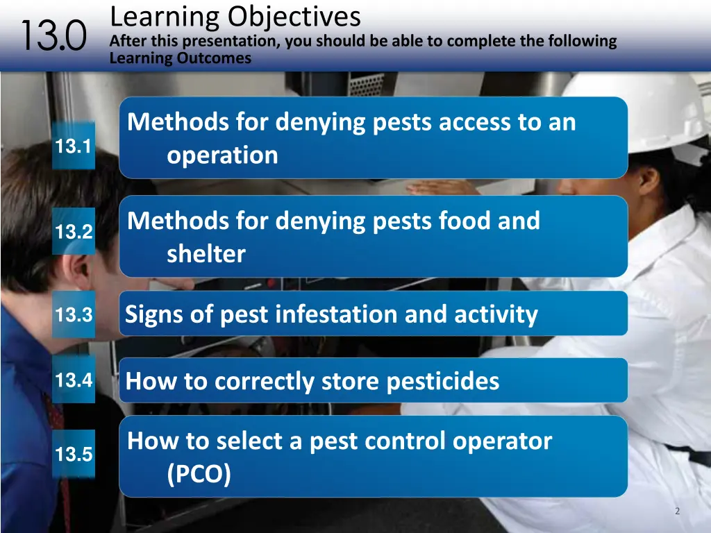 learning objectives after this presentation