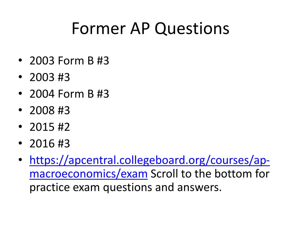 former ap questions