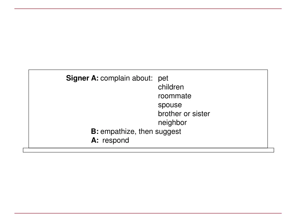 signer a complain about pet b empathize then