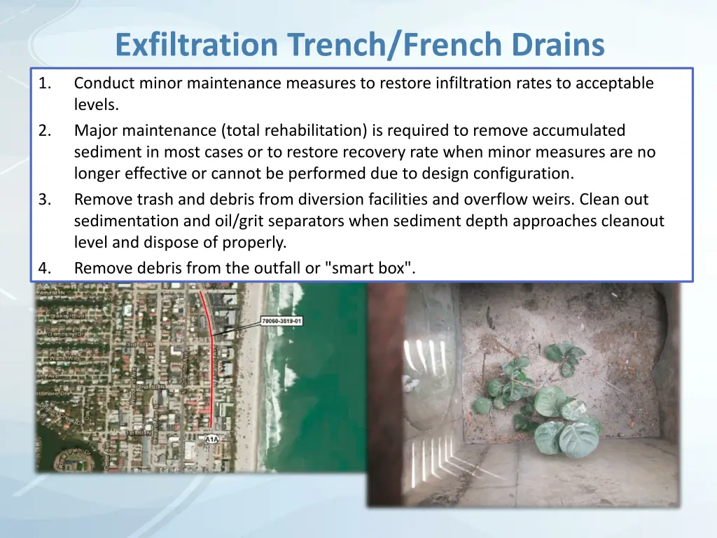 exfiltration trench french drains