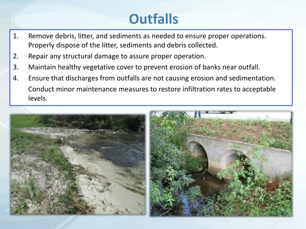 outfalls