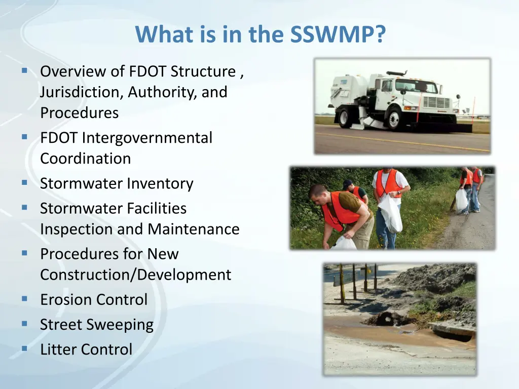 what is in the sswmp