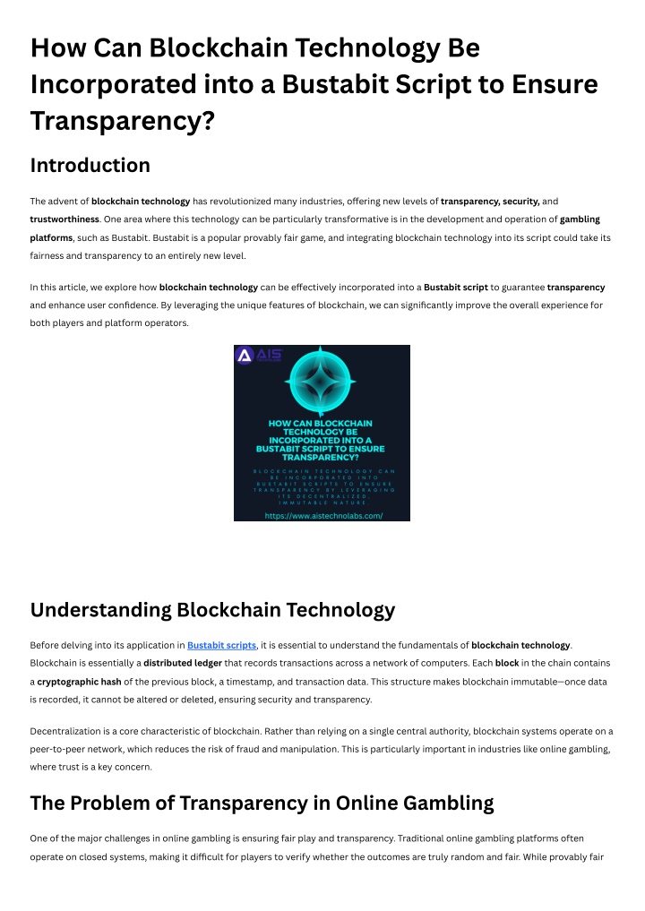 how can blockchain technology be incorporated