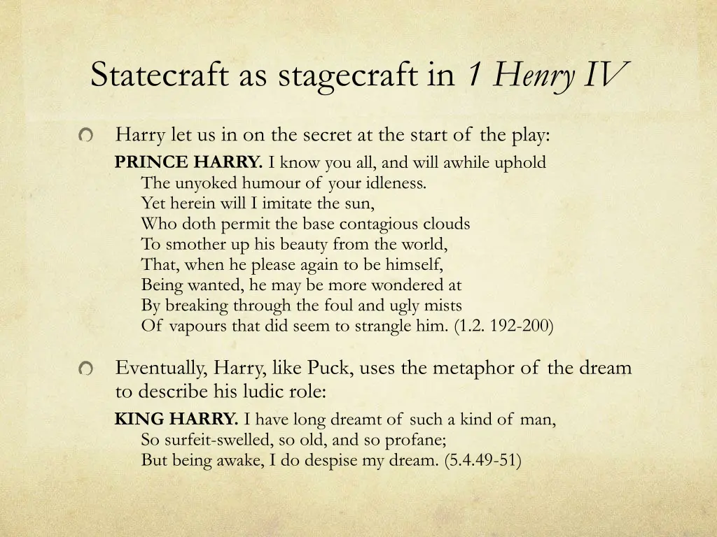 statecraft as stagecraft in 1 henry iv 2