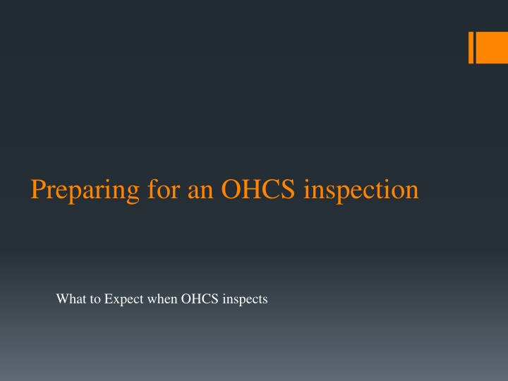 preparing for an ohcs inspection