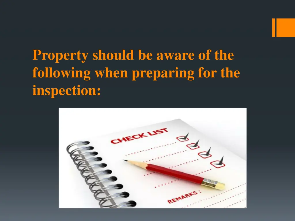 property should be aware of the following when