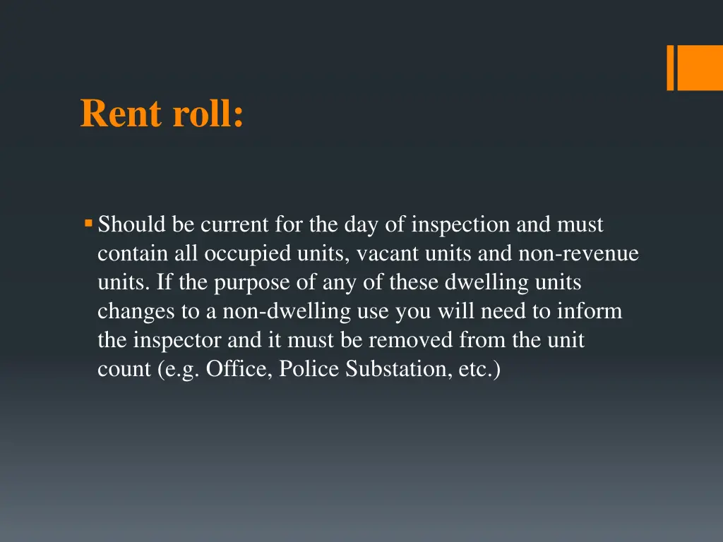 rent roll